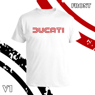 เสื้อยืด คอกลม แขนสั้น DUCATI สกรีน Flex pu  ขอบสวย คมชัด ผ้า cotton 100%