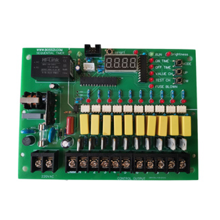 SEQUENTIAL TIMER TRIAC-220-10-V1 วงจรตั้งเวลาดิจิตอล 10 ช่อง