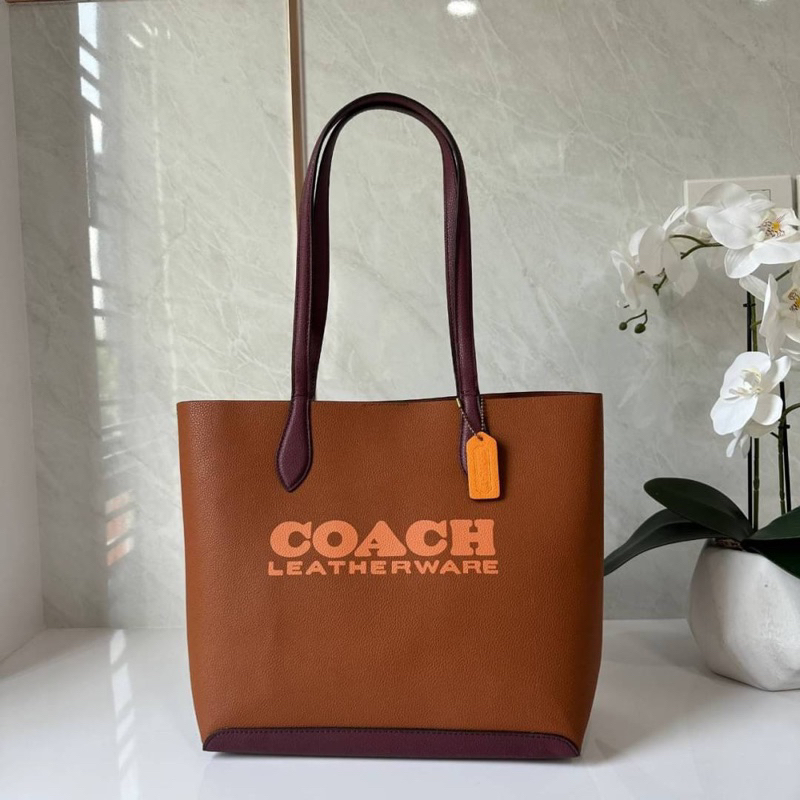 Coach ca097 Kia Tote bag grained cow leather