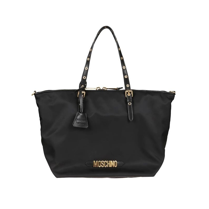 กระเป๋าMOSCHINO Black Nylon Signature Tote Bag