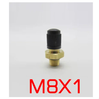 หัวเติมลมสีทอง แบบเกลียวมีโอริง ขนาด M8x1