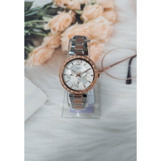 นาฬิกา Casio Sheen รุ่น SHE-3065SPG-7A นาฬืกาผู้หญิงสีพิงค์โกลด์ /สีเงิน ประดับคริสตัล SWAROVSK - มั่นใจ ของแท้ 100% ประกันศูนย์ CMG 1 ปี