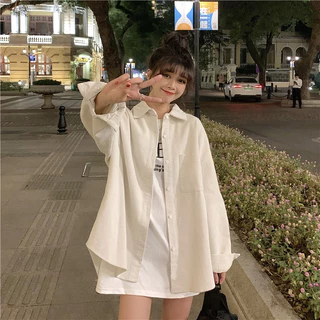 Rommers เสื้อแจ็กเก็ต แขนยาว ผ้าลูกฟูก ทรงหลวม ขนาดใหญ่ สไตล์เกาหลี แฟชั่นฤดูใบไม้ร่วง สําหรับผู้หญิง