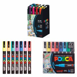 ชุดปากกามาร์กเกอร์ Posca Pc-3M 7,8,15 สี สไตล์ญี่ปุ่น ส่งตรงจากญี่ปุ่น