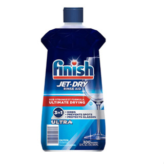 Finish Jet-Dry Ultra Rinse Aid Dishwasher Rinse Agent &amp; Drying Agent น้ำยาล้างจานแวววาว สำหรับเครื่องล้างจาน ขนาด 32 fl