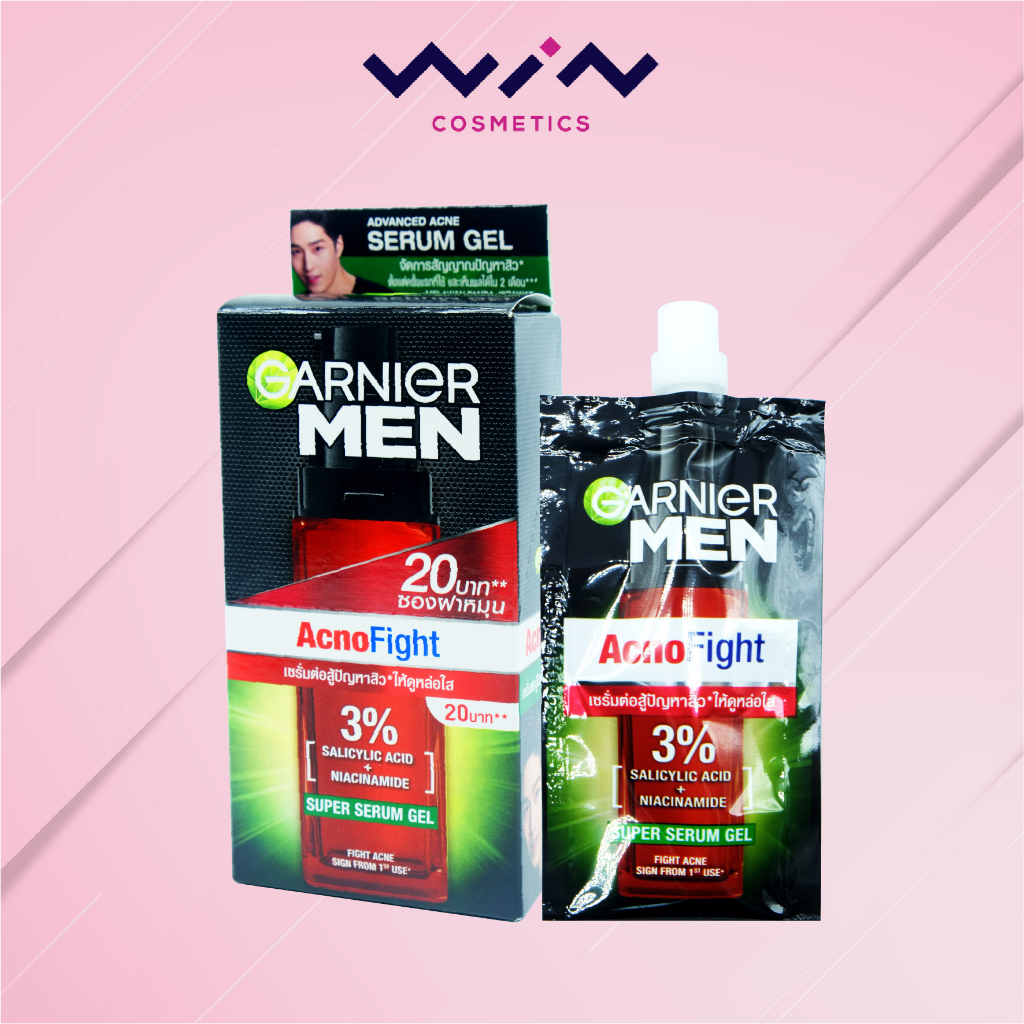 GARNIER MEN การ์นิเย่ เมน แอคโนไฟท์ ซูเปอร์ เซรั่มเจล จัดการปัญหาสิวตั้งแต่ครั้งแรกที่ใช้ พร้อมช่วยสู้สิวและผลัดผิวอย่าง