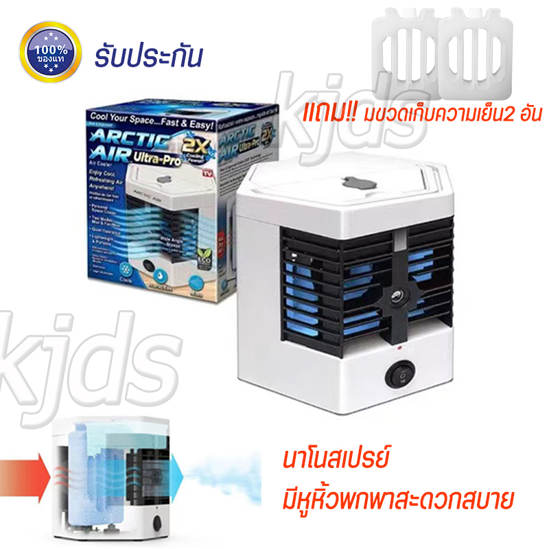 จัดส่งรวดเร็ว พัดลมไอเย็น เครื่องทำความเย็นมินิ แอร์มินิ แอร์พกพา แอร์ตั้งโต๊ะขนาดเล็ก ของแท้ คุณภาพคงทน Mini Air Cooler
