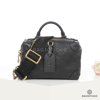 LOUIS VUITTON PETITE MALLE SOUPLE PM BLACK MONOGRAM EMPREINTE CALF GHW MICROCHIP