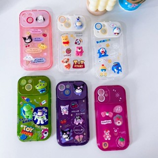 เคสกระจกลายการตูนนูน  i13 i13pro i13promax i14 i14pro i14promax