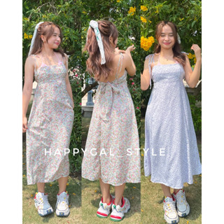 Happygal (เดรสยาวลายดอก Happygal dress)