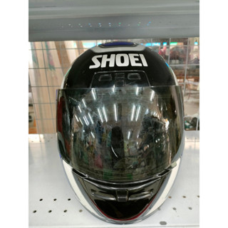 หมวกกันน็อค SHOEI หมวกกันน็อคเต็มใบ ใบสีดำขาวตัดน้ำเงิน สินค้านำเข้า