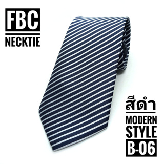 B-06 เนคไทแบบซิป สีดำ ไม่ต้องผูก ดีไซน์ทันสมัย เหมาะกับทุกโอกาส Men Zipper Tie Lazy Ties Fashion (FBC BRAND)