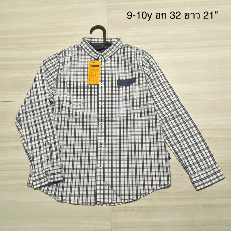 KTLMC05.เสื้อเชิ้ตเด็กแขนยาวแท้ป้ายห้อย Mc