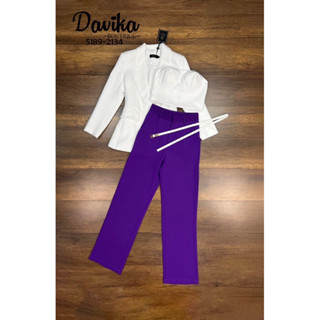 Code: 5189 ชุดสูทไปงาน สูท+เสื้อ+ขายาว+เข็มขัด งานป้าย Davika