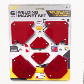 ชุดจิ๊กแม่เหล็กเอนกประสงค์ 6 ตัว จับฉากองศา สำหรับงานเชื่อม 30°/45°/60°/75°/90°/135° ตัวยึดตำแหน่งหกเหลี่ยมแบบสามเหลี่ยม