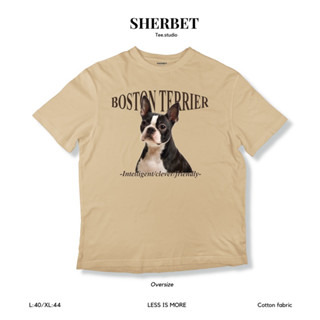 sherbetteeshopเสื้อยืดลาย boston terrier