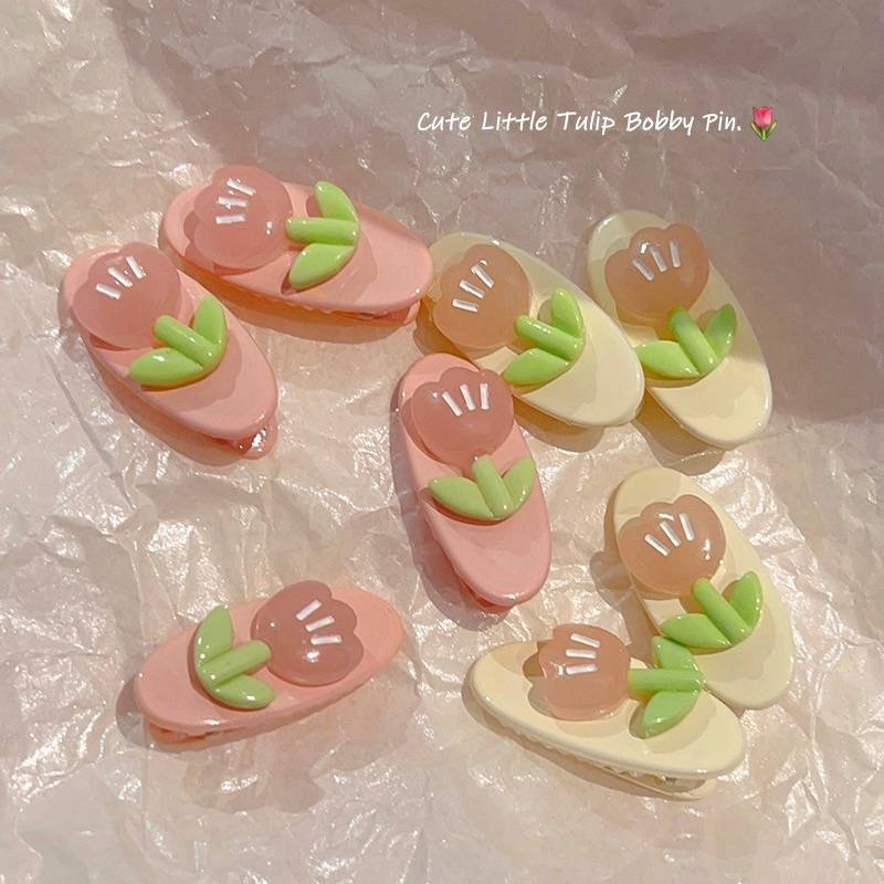 GV-กิ๊บติดผมลายดอกทิวลิปมาใหม่สไตล์ น่ารัก(พร้อมส่งจากไทย)