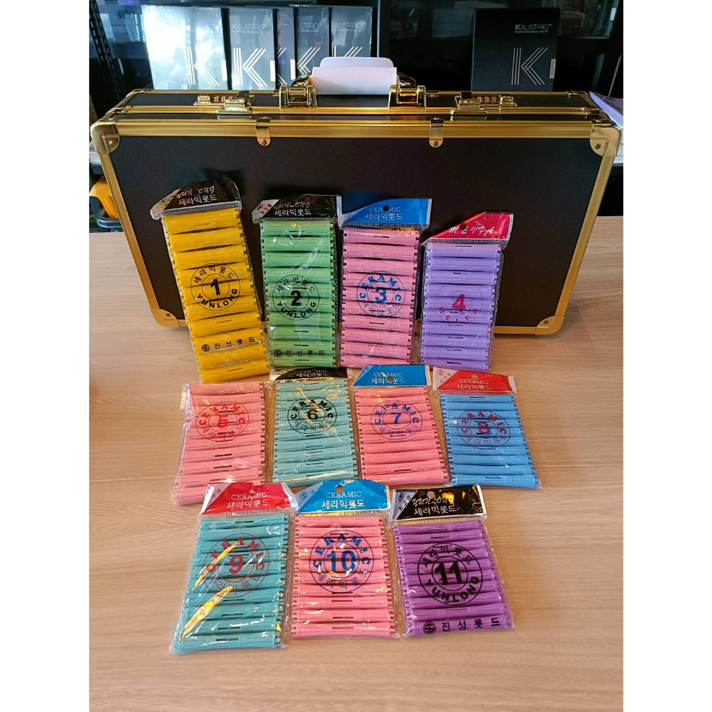 (พร้อมส่ง) แกนดัดผมเกาหลี (ไม่มียางรัดแกน) ดัดเย็น ดัผมลอน สุ่มสี