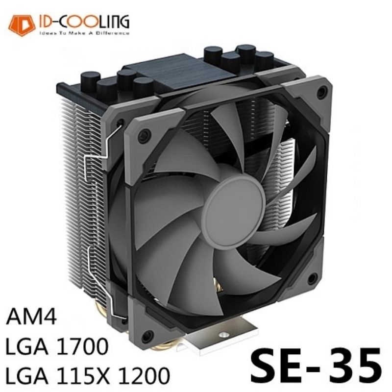 ID-Cooling SE-35 CPU Cooler 4 Heatpipe 4pin PWM for AMD-Intel 1700/1200/115x