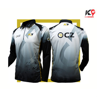 เสื้อยิงปืนแขนยาว K9-06 : CZ White-Black