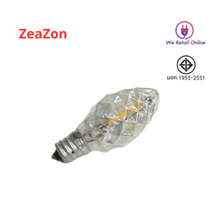 หลอดจำปา  LED 1w จำปา ใส ขั้วE12 ราคาต่อ 25 ดวง/กล่อง ZEAZON