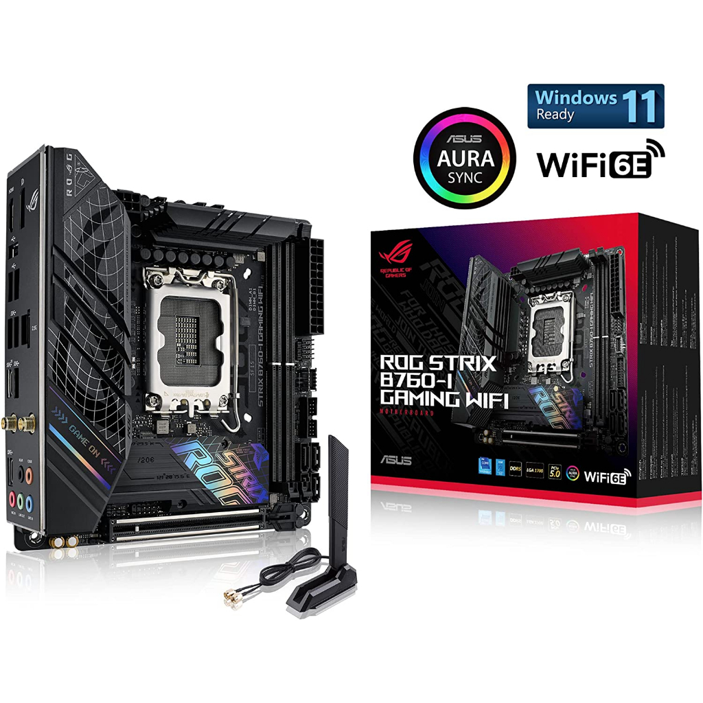 MAINBOARD (เมนบอร์ด) ASUS ROG STRIX B760-I GAMING WIFI (DDR5) (SOCKET LGA 1700) (MINI-ITX)