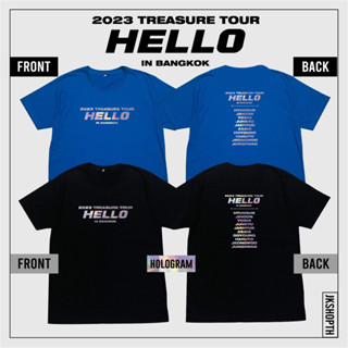 💎 TREASURE HELLO TOUR in BKK tee | สกรีนขาว ดำ Hologram💿 Gold🏅