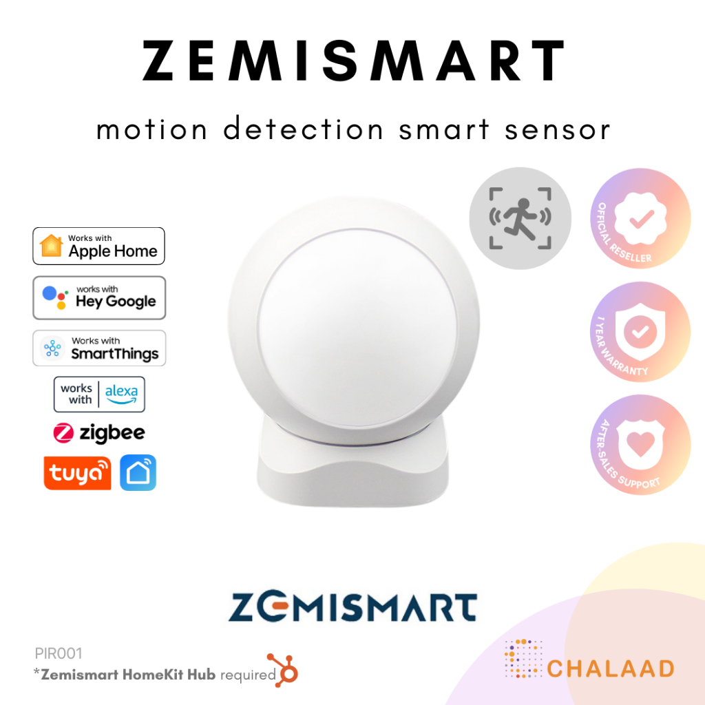 Zemismart Zigbee PIR Motion Sensor เซ็นเซอร์จับความเคลื่อนไหว Apple HomeKit, Tuya, Smart Life