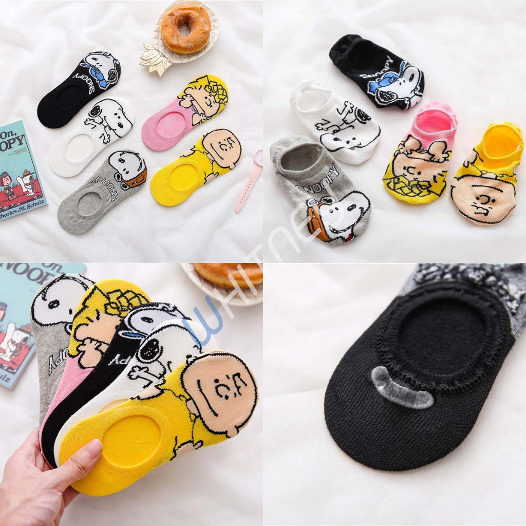 ❤️ถุงเท้าสนู้ปปี้⭐️ลายใหญ่ ตาตุ่ม ไร้ข้อ มี 5 แบบ Snoopy (ES22) – โปรปัง