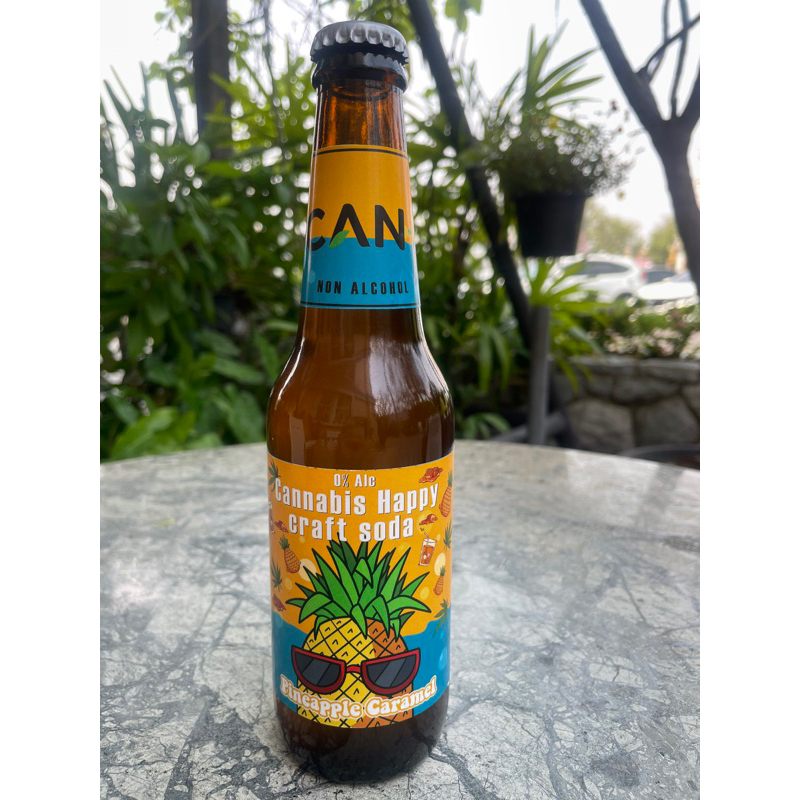 CANNABIS HAPPY CRAFT SODA : PINEAPPLE CARAMEL 0% ALC