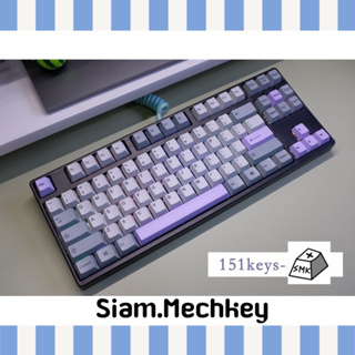 พร้อมส่งที่ไทย Muted Theme PBT Keycaps 151 keys Spacebar2สี Cherry Profile แบบ Dye Sub วัสดุ PBT