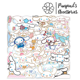 ʕ •ᴥ•ʔ ✿ พร้อมส่ง : สติ๊กเกอร์กันน้ำลายซินามอโรล ซานริโอ้ | Cinnamoroll - Sanrio Waterproof Decoration Sticker Set