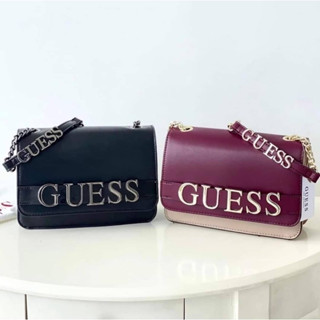 แถมถุงผ้า กระเป๋าสะพาย guess ทรงกล่อง ทรงคลาสสิก แท้ outlet