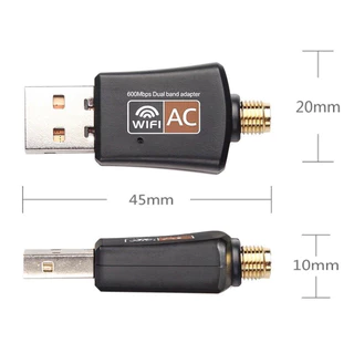 ตัวรับสัญญาณ wifi 5g ,ตัวรับสัญญาณ wifi pc ,usb wifi,ตัวรับ wifi ,5.0GHz / 600Mbps รองรับคลื่นสัญญาณ2.4G +5.0G