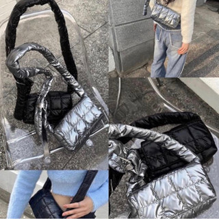 Silver/Black Bag จากเกาหลี พร้อมส่ง‼️