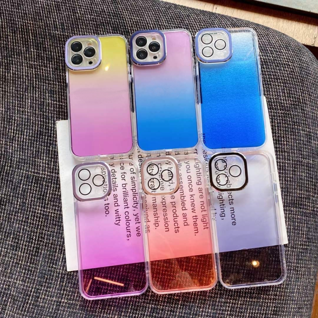 เคส TPUใสแข็งสีทูโทน80 iP11 iP11PROMAX iP12 iP12PROMAX iP13 iP13PRO iP13PROMAX iP14 iP14PLUS iP14PRO