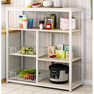 Kitchen Shelf ชั้นวางของในห้องครัว สีขาว 30x80x80cm FT2029-8W