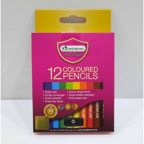 (KTS)ดินสอสีไม้มาสเตอร์อาร์ต Masterart Super Soft 12 สี