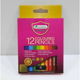 (KTS)ดินสอสีไม้ ตรามาสเตอร์อาร์ต MASTERART 1 หัว 12 สี แท่งสั้น