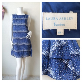 LAURA ASHLEYมินิเดรสแขนกุด ผ้าไม่ยืด มีซับใน Size 1 รอบอก 32 นิ้วค่ะ