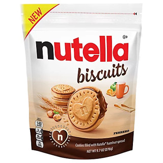 Nutella Biscuits นูเทลล่า บิสกิต (บิสกิตสอดไส้ครีมโกโก้ผสมเฮเซลนัท) 193.2 กรัม