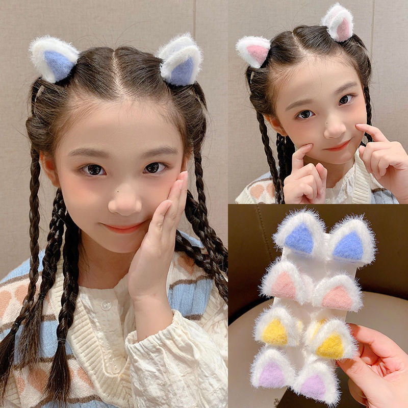พร้อมส่ง กิ๊ฟติดผมน่ารัก กิ๊ฟติดผมหูแมว กิ๊ฟติดผมเด็ก กิ๊ฟแฮนด์เมด ที่ติดผมน่ารัก เครื่องประดับ ร้านไทย  ทำเองขายเอง