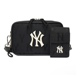 MLB NY NYLON JACQUARD MONOGRAM CROSSBODY BAGกระเป๋าสะพายข้างทรงสี่เหลี่ยมเเฟชั่น