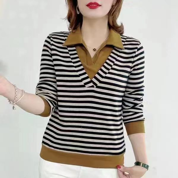 รุ่นล่าสุด  ที่นิยมมาก ที่สุด  เสื้อลายทาง  แขนยาว