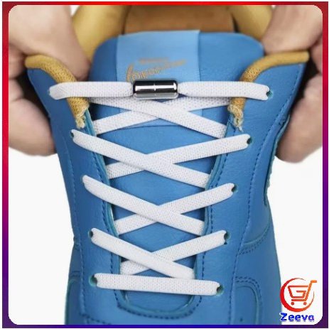 Zeeva 7colors เชือกผูกรองเท้า ไม่ต้องผูก เชือกผูกรองเท้ายางยืด เชือกผูกรองเท้าสำหรับนักวิ่งกีฬา ความยาว 1m