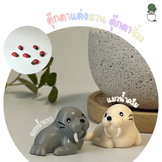 ตุ๊กตาตกแต่งสวนจิ๋ว 🦭🐳ตุ๊กตาแต่งสวนถาด  ตกแต่งสวนเล็กๆ แมวน้ำ บ้าน กระท่อม miniature gardens figurines, tiny houses,