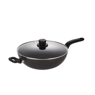 TEFAL กระทะก้นลึก Intense Cook (32 ซม. พร้อมฝาแก้ว) รุ่น H9149495 สีดำ