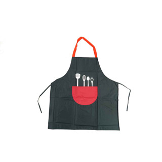 Apron ผ้ากันเปื้อนสไตล์เกาหลี ลายตะหลิว 67x70CM Red S190813RE