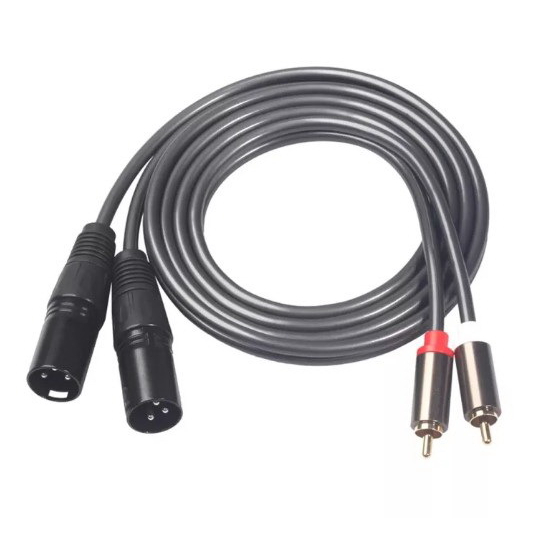 สายสัญญาณ XLR 3 Pin ตัวผู้ To RCA ตัวผู้ (New)