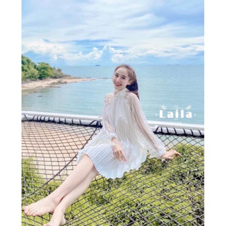 งานป้าย Laila brand เดรสสีขาว ถามไซด์ก่อนสั่ง